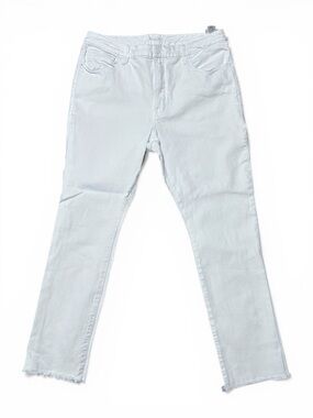 Good American Cropped White Frayed Jeans – Size 14 – Great Condition